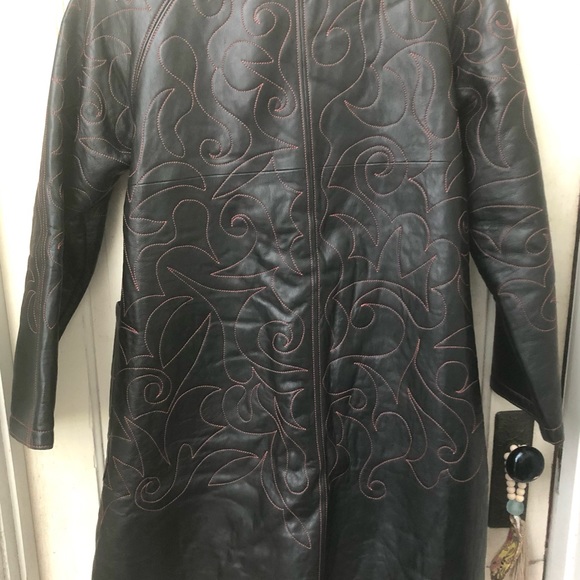 Leather swing coat, NEW - Picture 2 of 5